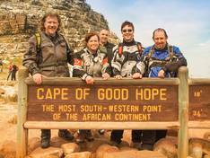 At Cape of Good Hope with motorbikes