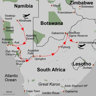 Reisekarte: Namibia_Und_Suedafrika_Vom_Orange_River_Zum_Madikwe_Wildreservat