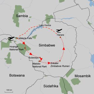 Reisekarte: Zimbabwe_Zwischen_Dem_Kariba_See_Und_Den_Victoria_Wasserfaellen