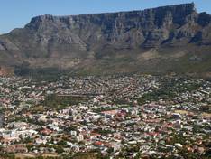 The iconic Table Mountain in the city of Cape Town Table Mountain in Cape Town