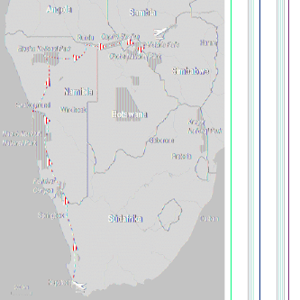 Map of the African Sunsets route