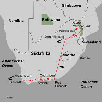 Tour map of Lion roar in The Kruger